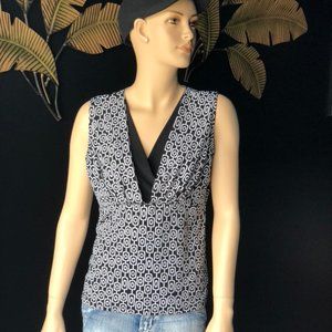 Sleeveless V-Neck Blouse